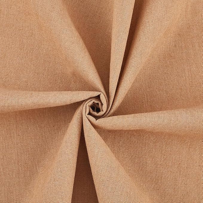 59 Inch Khaki Canvas Upholstery Fabric Linen Liner Fiber by The Yard Blend by CABODYALS