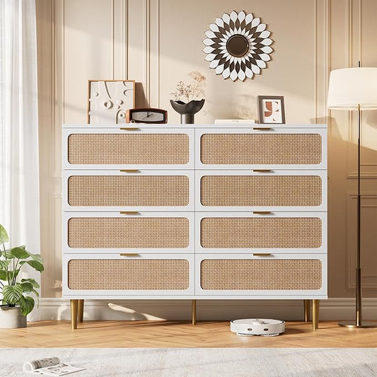 GarveeHome Rattan 8 Drawer Dressers by GarveeHome