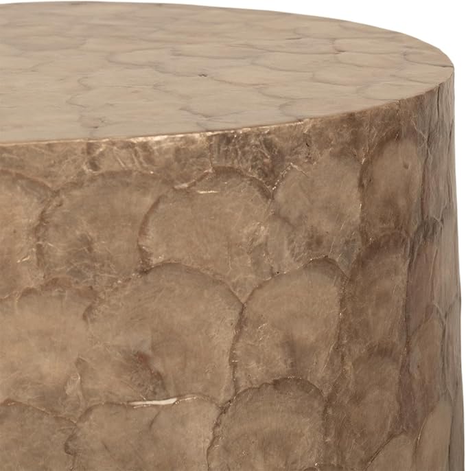 East at Main Capiz Shell Side Table – Tea Brown Accent Table, Small Decorative - Image 6
