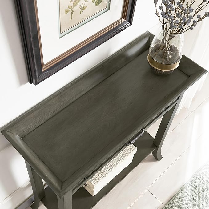 Topol Tray Edge Solid Wood Console Table - Image 7
