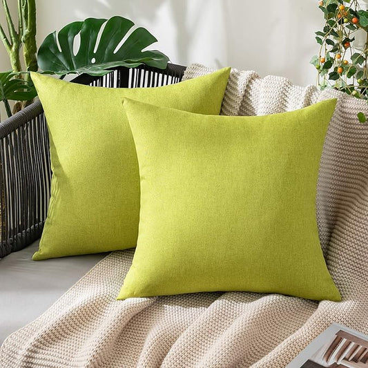 MIULEE Pack of 2 Decorative Outdoor Solid Waterproof Throw Pillow Covers Spring by MIULEE