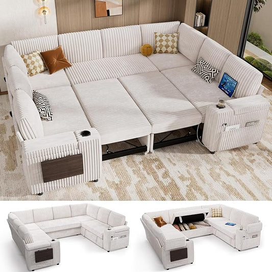 Vipbear 111" Modular Sectional Sleeper Sofa by VipbearLiving