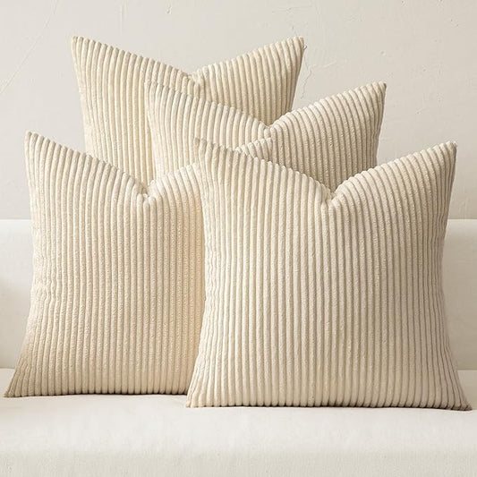 MIULEE Boho Farmhouse Throw Pillow Covers 18x18 Inch Set of 4 Mordern Nordic by MIULEE