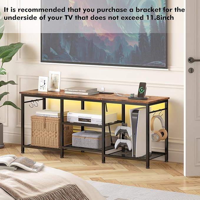 YGEOMER TV Stand for Up to 55 Inch Tvs, Entertainment Center - Image 5