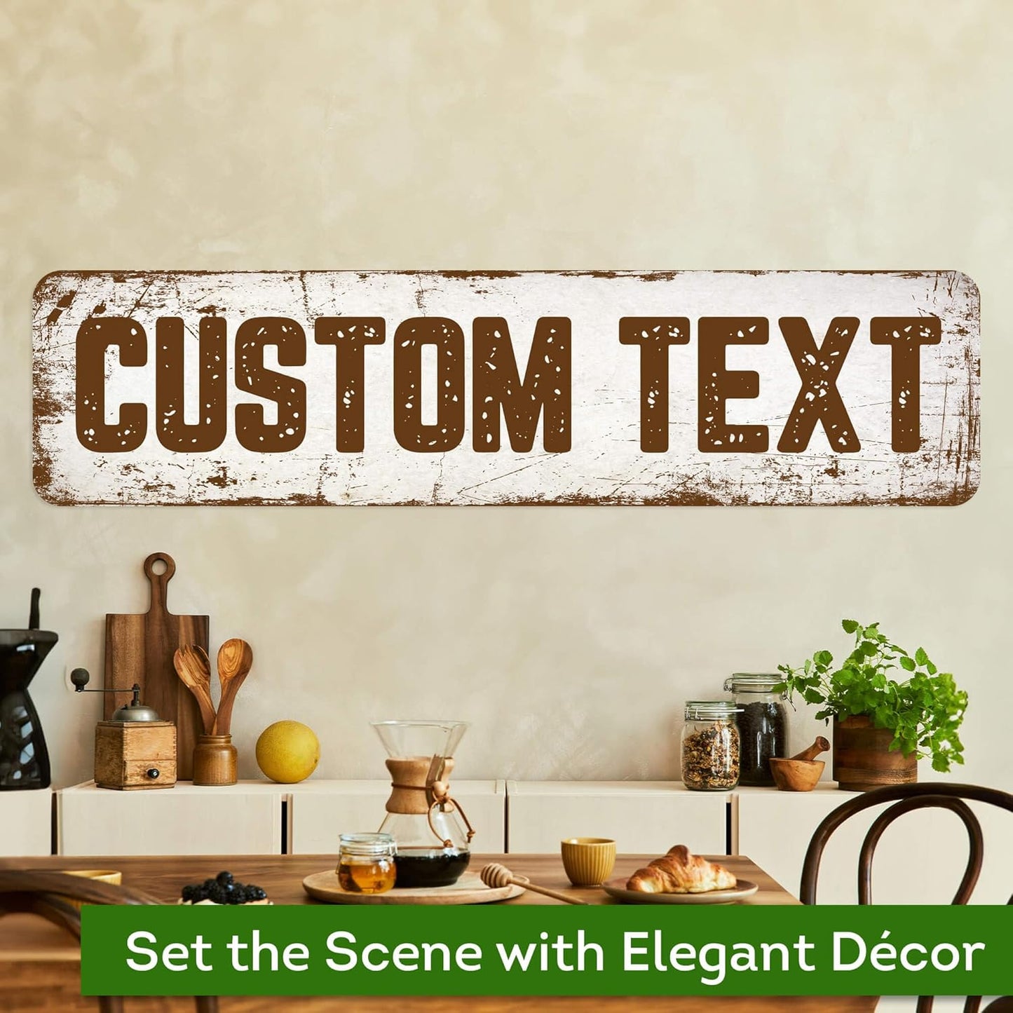 Custom Sign, Custom Street Sign, 11 Font Colors, 13 Font Styles, 4 Hole Options, 22 Sizes, 12x48 Inches, Rust Free DiBound, Fade Resistant, Made in USA by My Sign Center (Rustic)