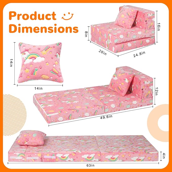 MeMoreCool Glow Tri-fold Sofa Bed - Image 5