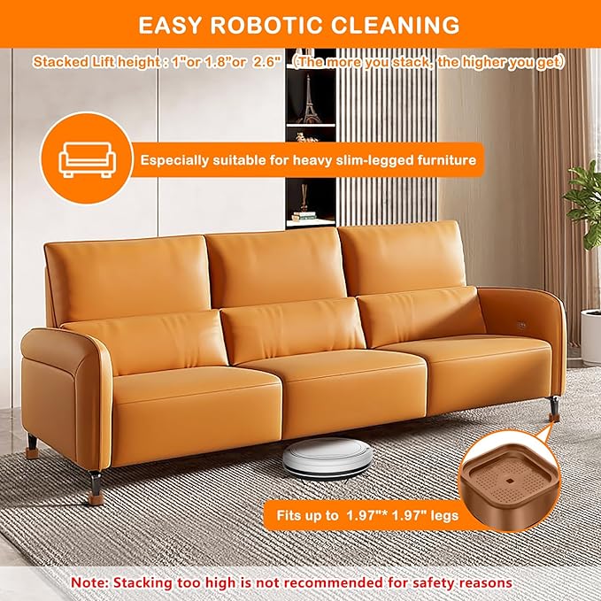 shouwuhho 9 Pack Furniture Risers Adjustable Bed Risers Heavy Duty Lifts Height - Image 3
