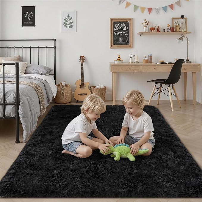 Fluffy 5x7 Area Rugs for Living Room Bedroom: Ultra Soft Shag Rug Non-Slip - Image 7