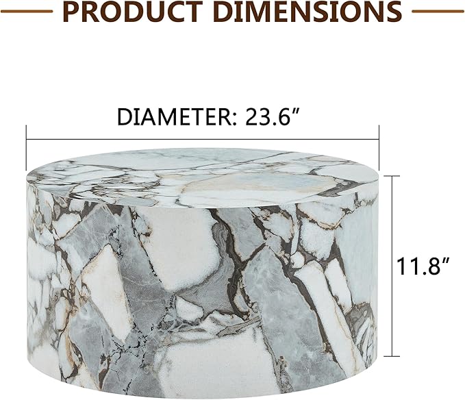23.6'' Modern Round Coffee Table - Image 2