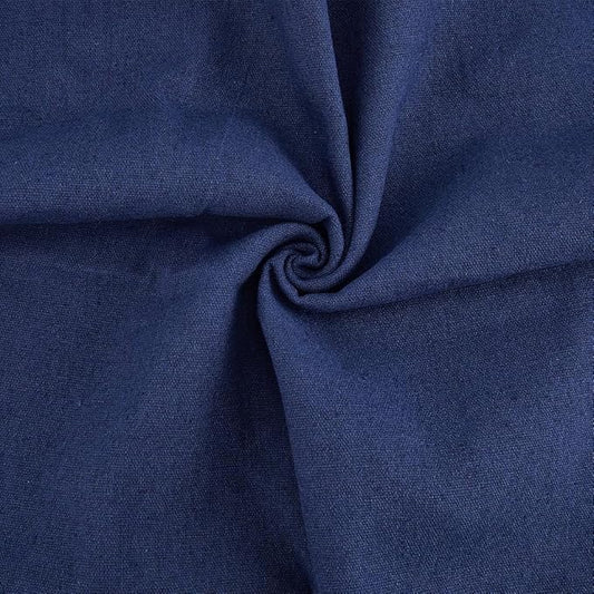 59 Inch Navy Blue Linen Cotton Quilting Fabric by The Yard Canvas Embroidery by CABODYALS