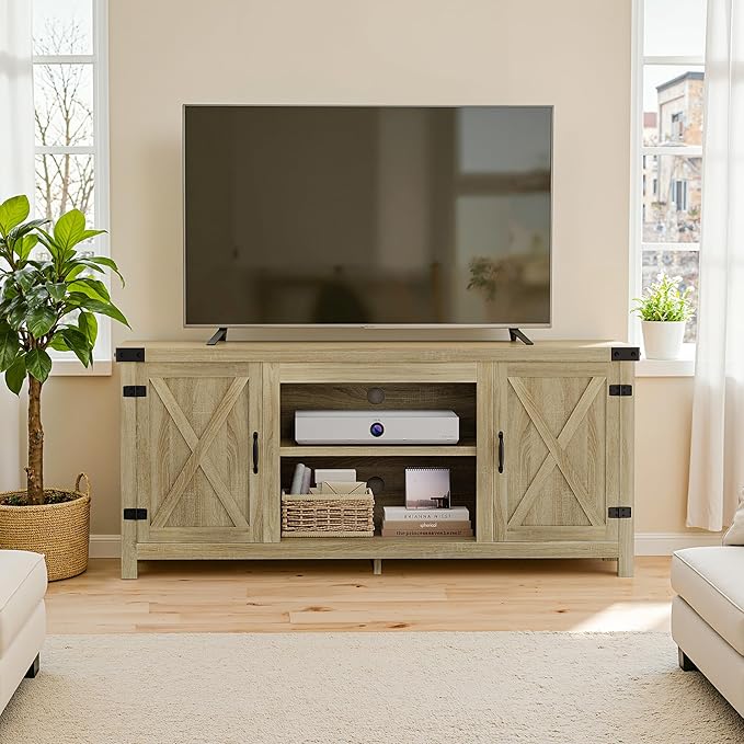 YESHOMY Modern Farmhouse TV Stand - Image 3