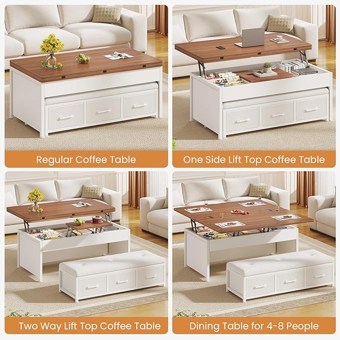 Itaar Lift Top Coffee Table Set, Center Table - Image 3