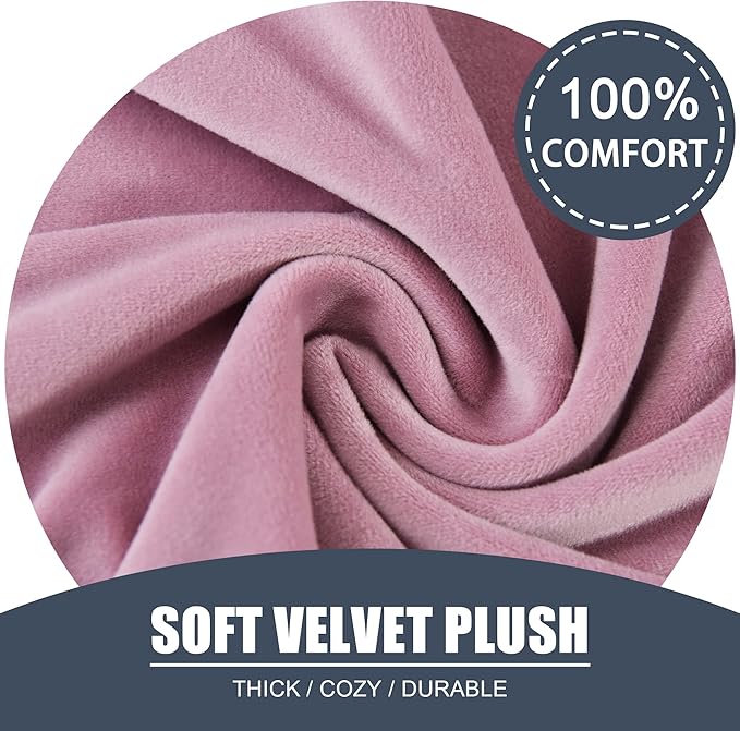 Stretch Cushion Cover, Soft Velvet Plush Cushion Slipcovers Loveseat Sofa - Image 3