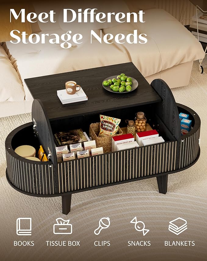 Oval Lift Top Coffee Table - Image 6