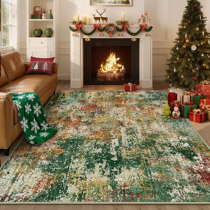 RELEANY Washable Area Rugs 5'x7' Non-Slip Modern Abstract Soft - Image 8