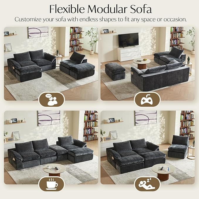 Vamcheer U Shaped Cloud Couch - Image 4