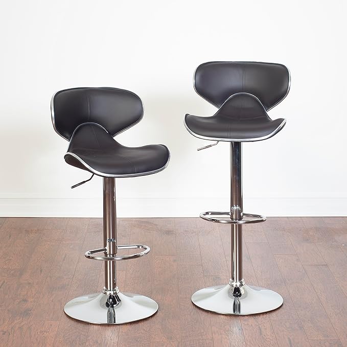 Roundhill Furniture Masaccio Cushioned Leatherette Upholstery Airlift - Image 2