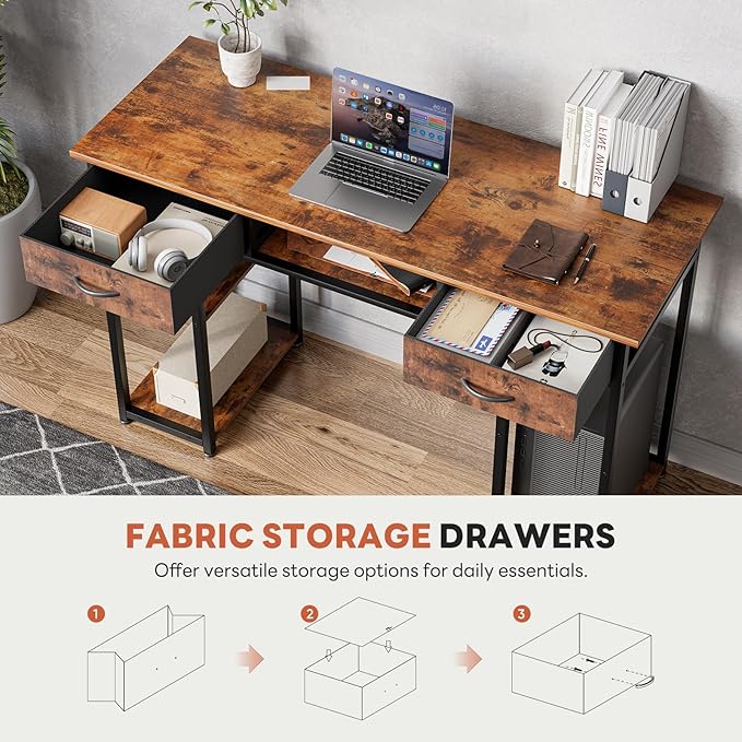 DUMOS 48" Small Computer Home Office Desk - Image 6