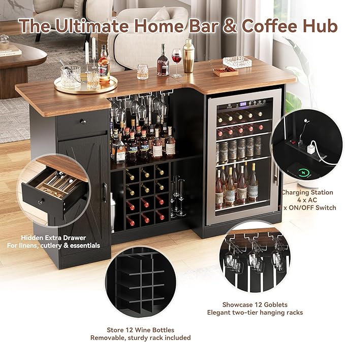 72" U-Shape Liquor Cabinet - Image 5