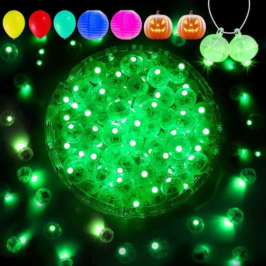 Aogist 50Pcs Balloon Lights with Hook,Long Standby Time,Waterproof Mini Light for Birthday Party Wedding Christmas Halloween Easter Decorative (Steady, Green)