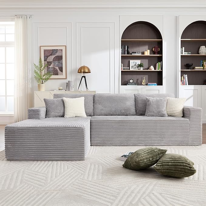 Opiesit 108" Boneless Couches for Living Room, Modular Sectional Sofa by Opiesit