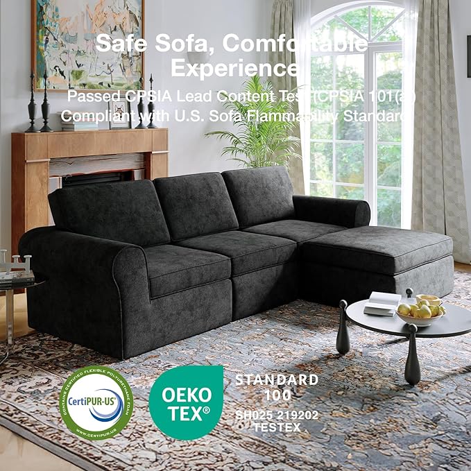 Novilla 108" Modular Sectional Sofa, Modular Sectional Couches - Image 23
