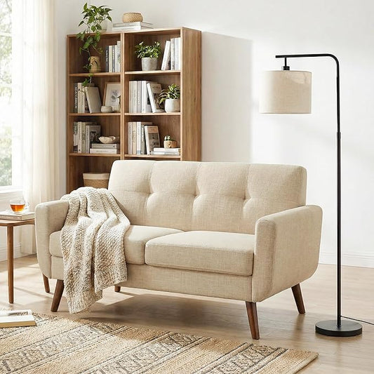 Tbfit 56" W Loveseat Sofa, Mid Century Modern Decor Love Seat Couches by TBfit