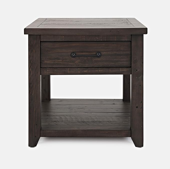 Jofran Madison County Harris End Table, Barnwood Brown - Image 3