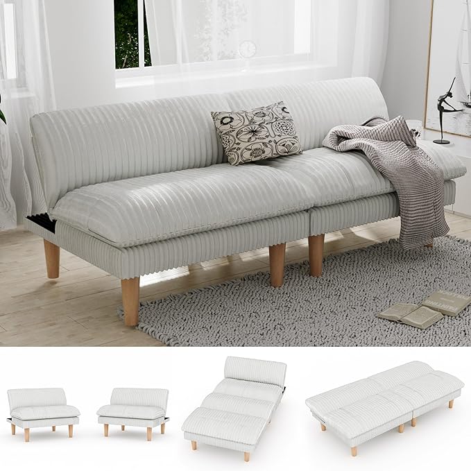 Ribilake 69" Futon Sofa Bed, 4 in 1 Multi-Function Couch Sleeper by RIBILAKE