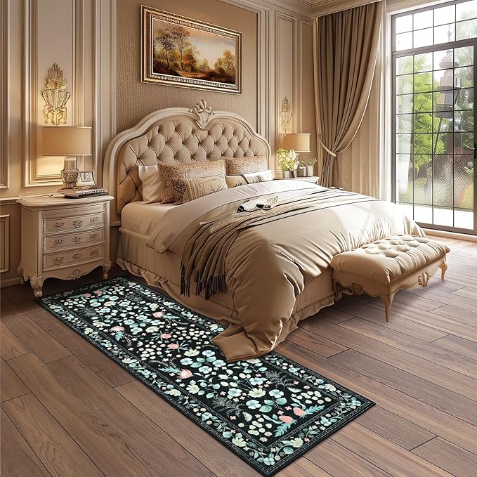 Washable Runner Rug, 2x6Ft Floral Rug Runners - Image 7