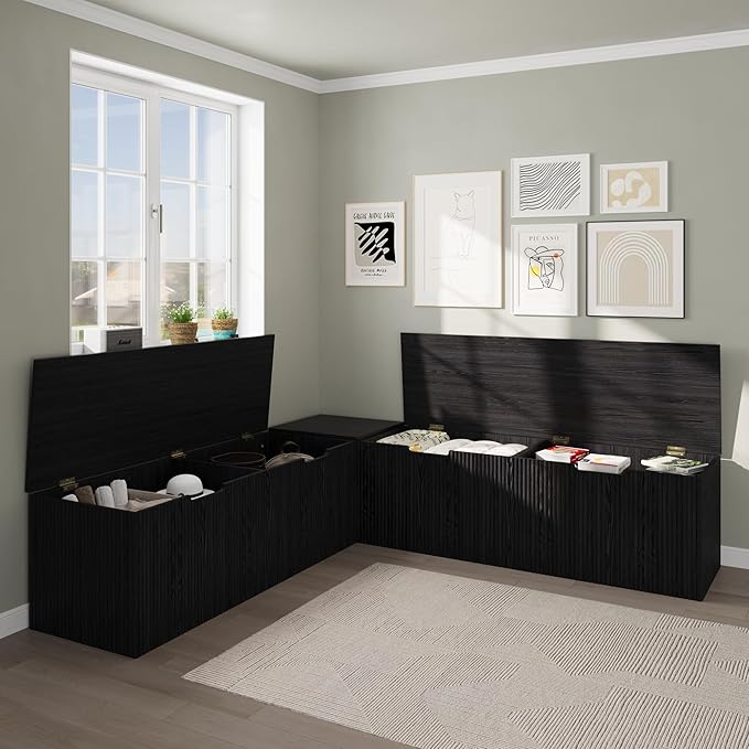 Bobve L-Shape Storage Bench - Image 3