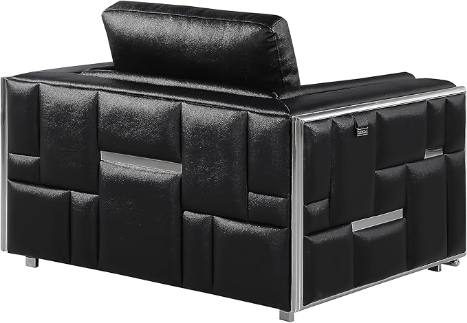 Blackjack Furniture Catania Modern Top Grain Italian Leather Sofa Set - Image 12