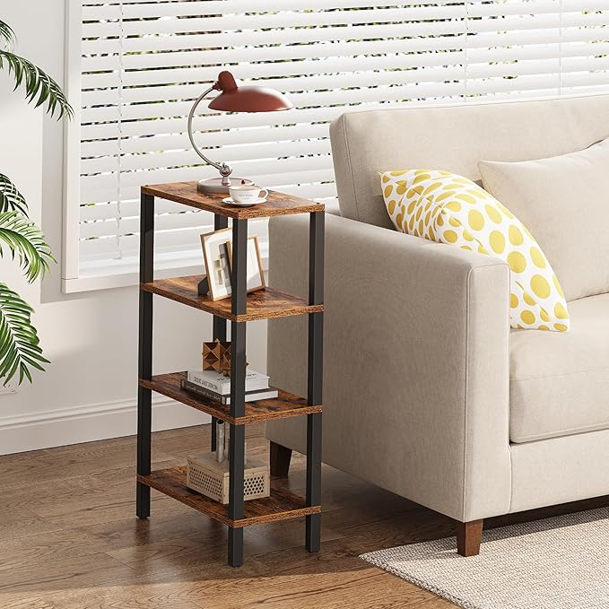 TUTOTAK Small Side Table, Narrow End Table, Skinny Sofa Table, Slim Nightstand - Image 2
