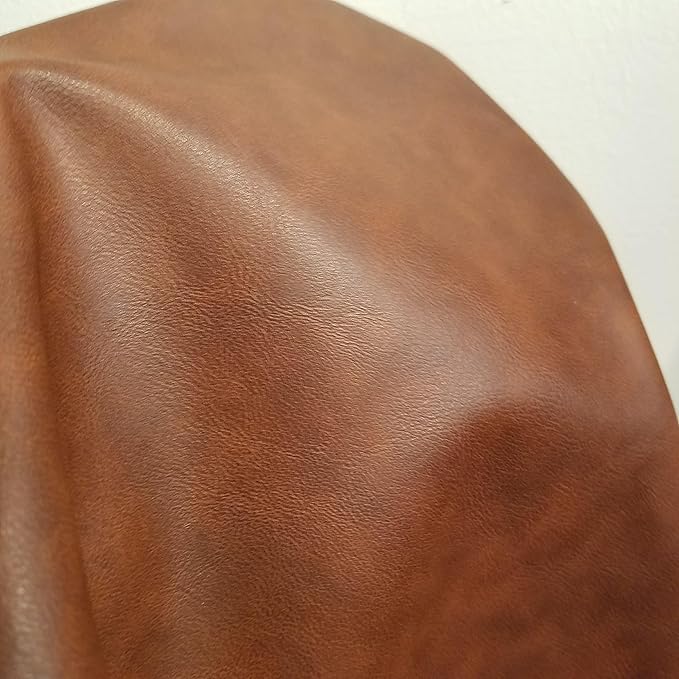 NAT Leathers | Tan Mid Brown Soft Faux Vegan Leather PU | 10 Yards Cut by The - Image 3