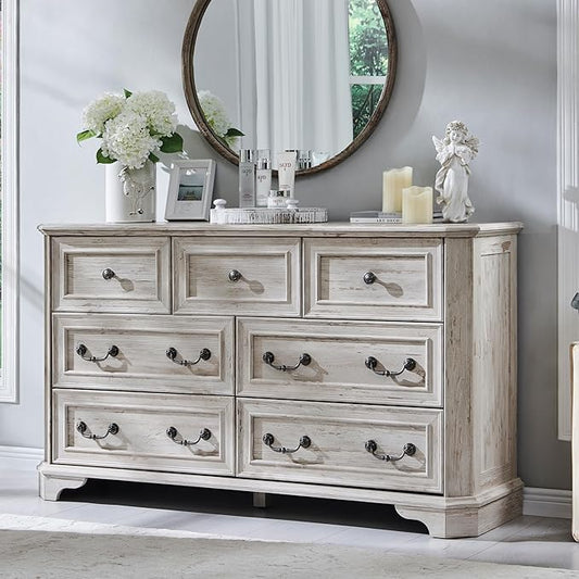 T4TREAM Farmhouse 7 Drawers Dresser by T4TREAMFurniture