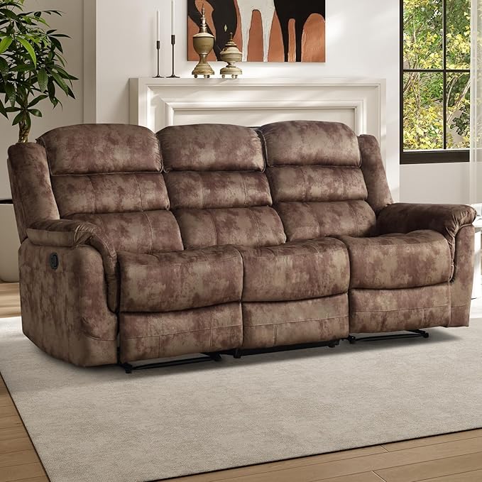 EBELLO Reclining Sofa for Living Room, Extra Wide Modern Overstuffed 3 Seat - Image 7