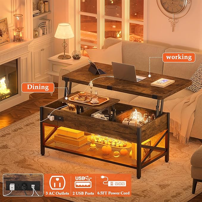Aheaplus Coffee Table Lift Top - Image 4