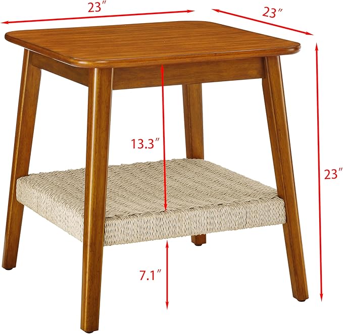 Mid-Century Modern Boho Side Table - Image 3