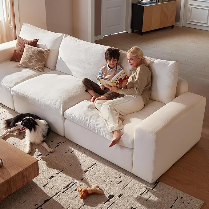 Cloud Couch Sectional 146.5'' Oversized Modular Deep Seat Sofa L Shaped Comfy - Image 3