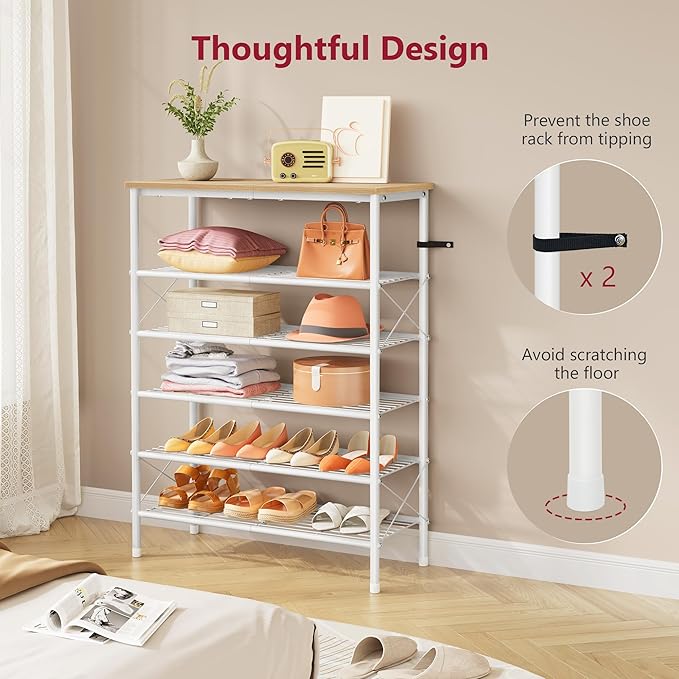 Tajsoon 6 Tier Shoe Rack Organizer - Image 7
