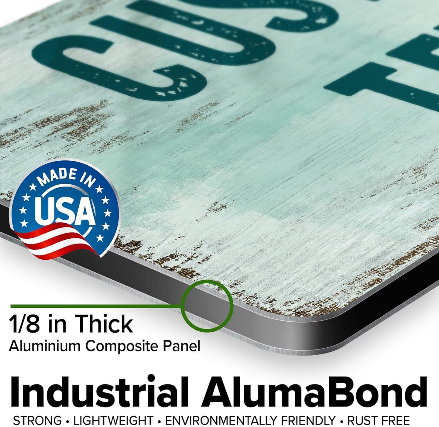 Custom Sign, Custom Street Sign, 11 Font Colors, 13 Font Styles, 4 Hole Options, 22 Sizes, 9x18 Inches, Rust Free DiBound, Fade Resistant, Made in USA by My Sign Center (Shabby Chic)