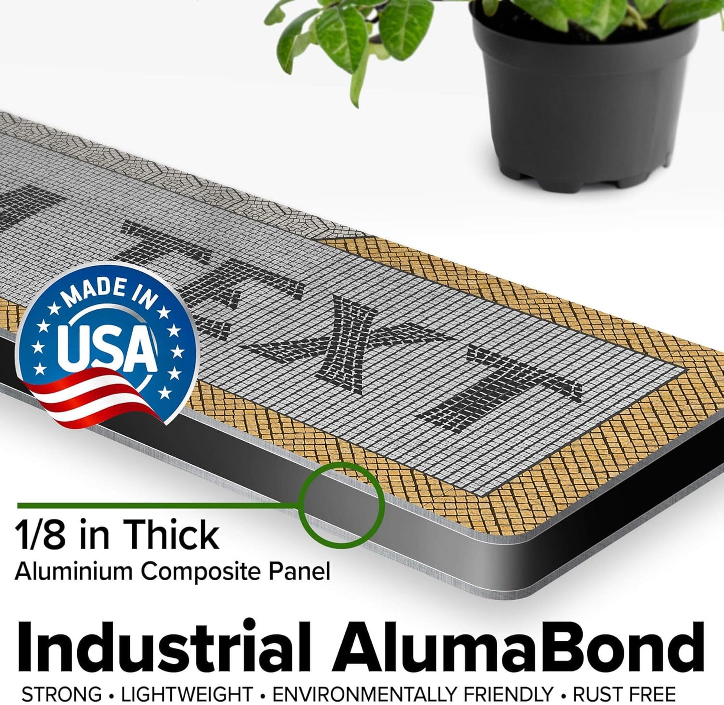 Custom Sign, Custom Street Sign, 11 Font Colors, 13 Font Styles, 4 Hole Options, 22 Sizes, 3x12 Inches, Rust Free DiBound, Fade Resistant, Made in USA by My Sign Center (Fauxsaic 2)