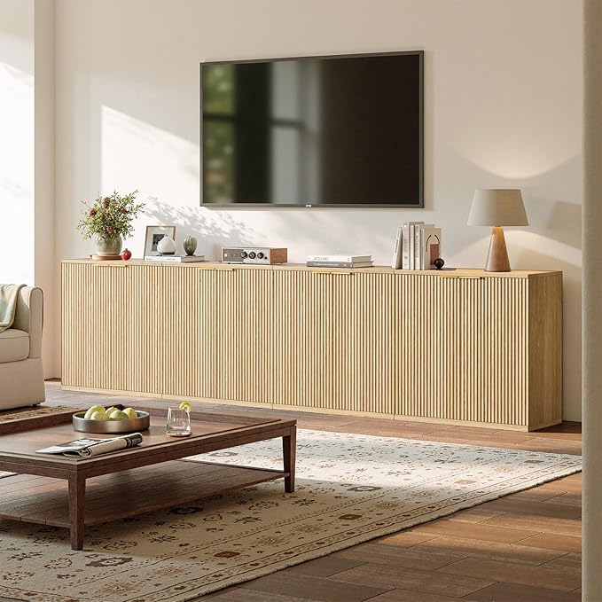 Evermagin 63" Oak Buffet Cabinet - Image 7