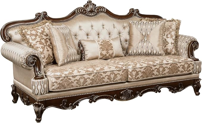 Lexicon Traditional Sofa Couch for Living Room, Rolled Arm Sofa - Image 5
