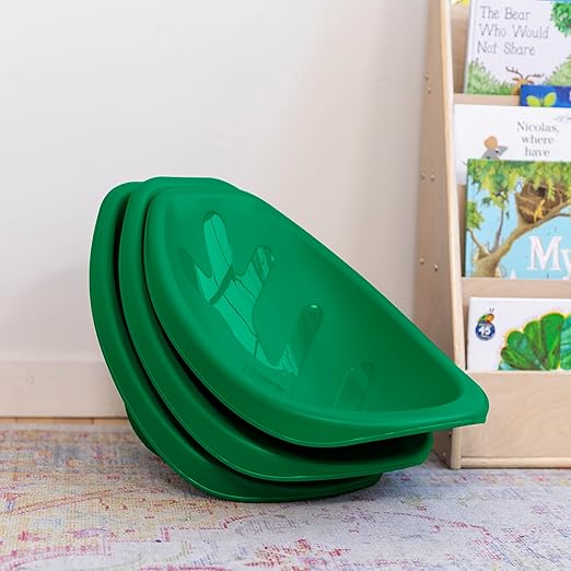 ECR4Kids Plastic Leaf Scoop Floor Rocker Seat, Classroom Furniture - Image 8