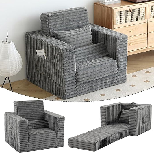 Welnow Folding Sofa Bed with Pillow, Convertible 2-in-1 Sleeper Chair by LifeGetsBetterWithWelnow
