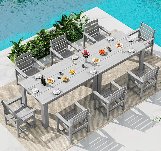 SERWALL Outdoor Dining Sets for 8, Outdoor Dining Sets for 8 Person by SERWALL