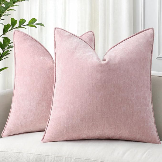 decorUhome Summer Couch Euro Sham Throw Pillow Covers 24x24 Set of 2, by decorUhome