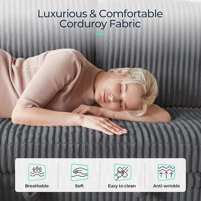 LINSY HOME Loveseat Sofa with Storage - Image 7