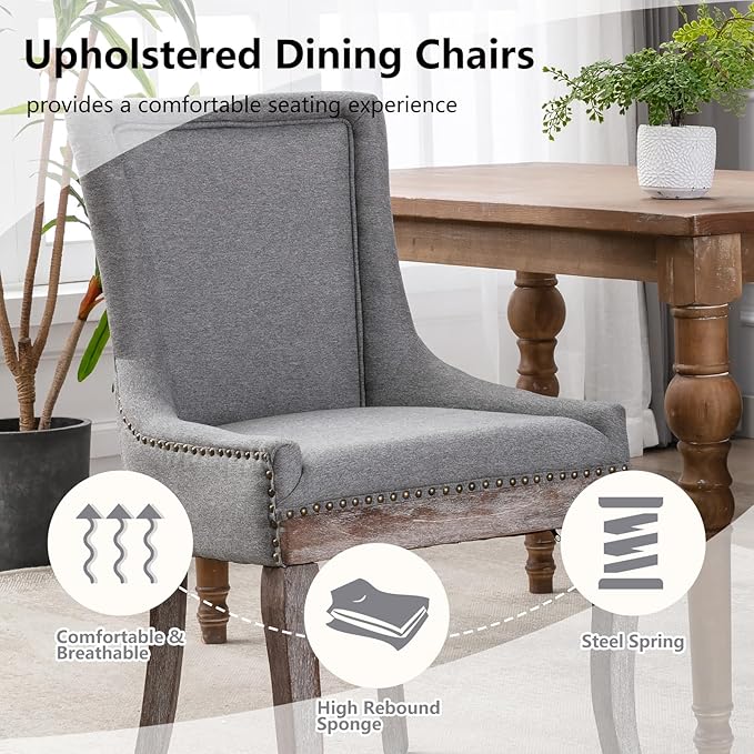 Modern Dining Chairs Set of 4, High Back Dining Chairs Side Chairs - Image 4